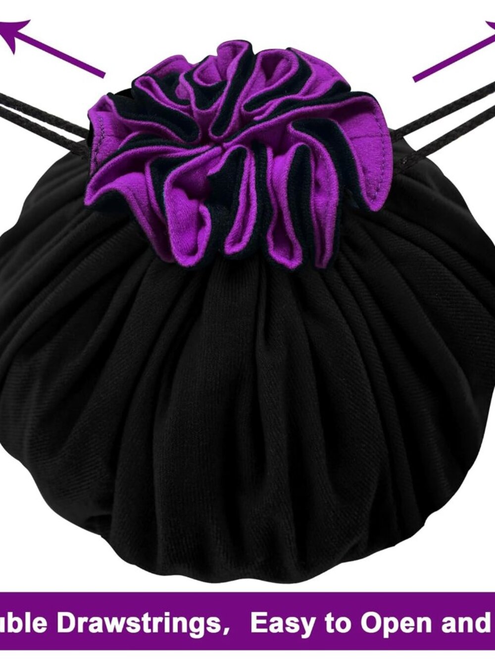 Large Dice Bag with Pockets Drawstring Dice Bag DND Dice Storage Bag Big Capacit - Picture 5 of 7